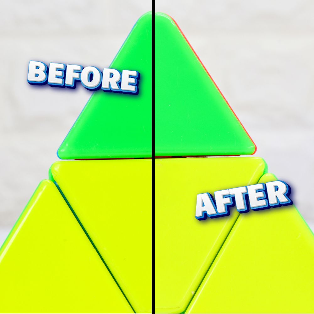 Modification de la rondelle de pointe du WeiLong Pyraminx Forg3d