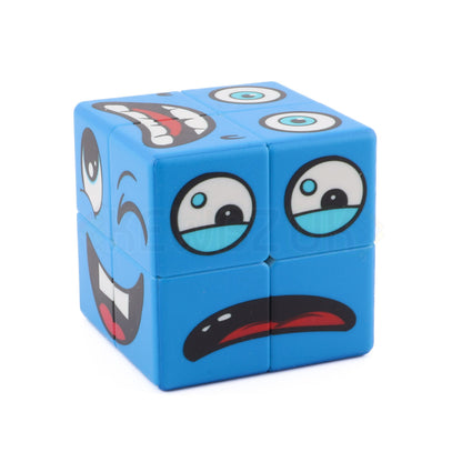 Cube à face bleue
