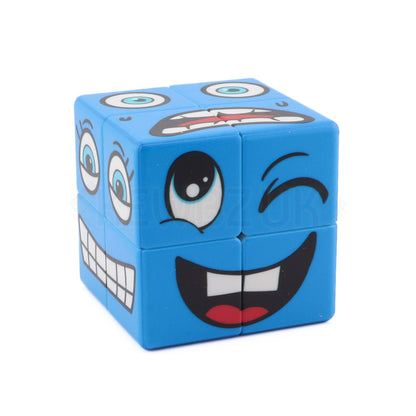 Cube à face bleue