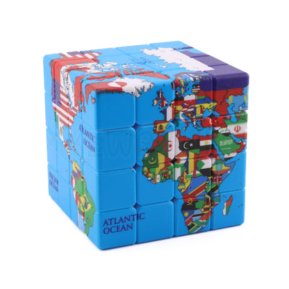 Cube 4x4 Planisphère (Drapeaux)
