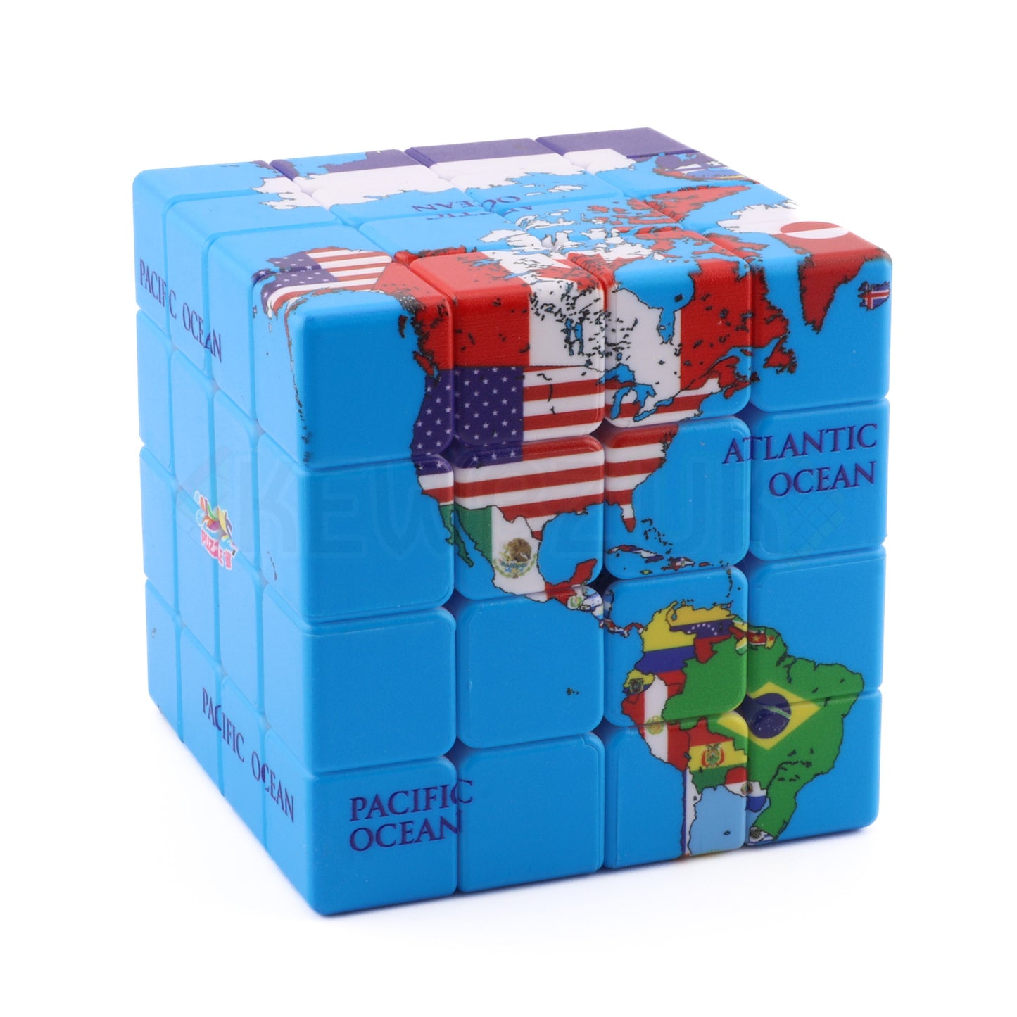 Cube 4x4 Planisphère (Drapeaux)