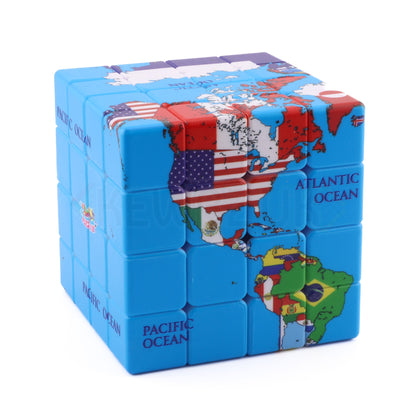 Cube 4x4 Planisphère (Drapeaux)