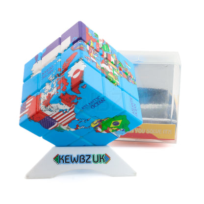 Mappemonde Cube 3x3 (Drapeaux)