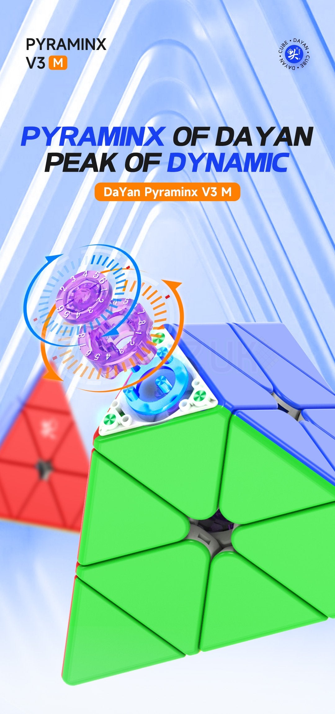 DaYan Pyraminx v3 (Magnétique, Ball-Core)