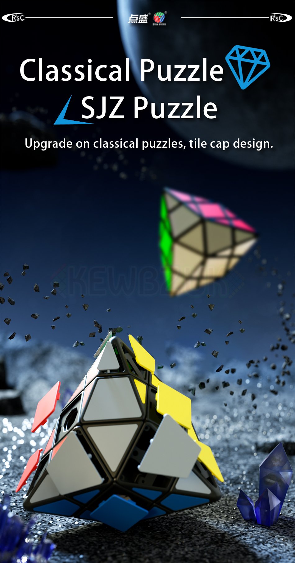 DianSheng 4-Corner Hexagonal Dipyramid (Tiled)