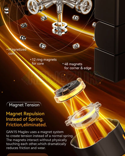 GAN 15 (Magnétique, Maglev, UV, Ball-Core)