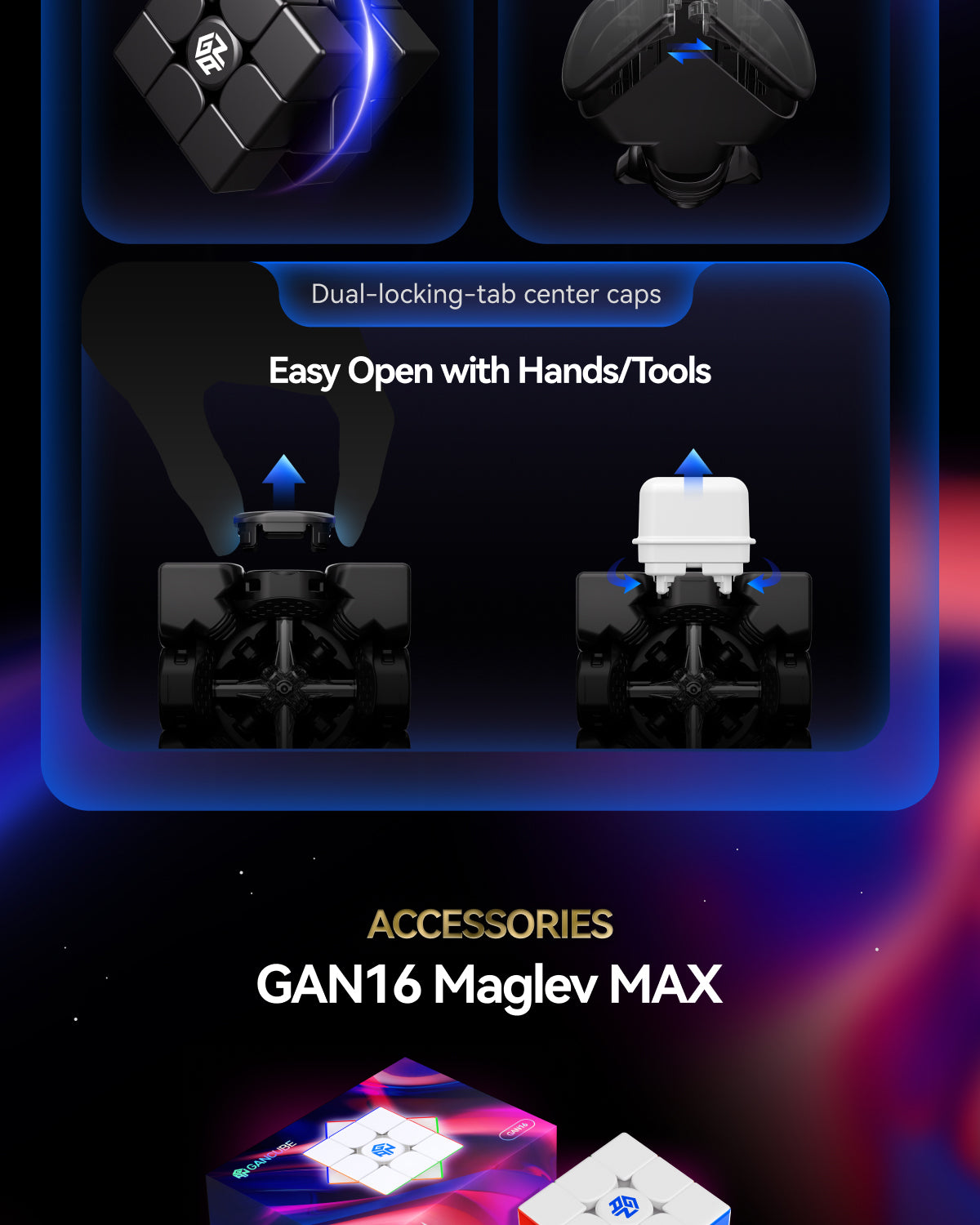GAN 16 Max (Magnétique, Maglev, UV, Ball-Core)
