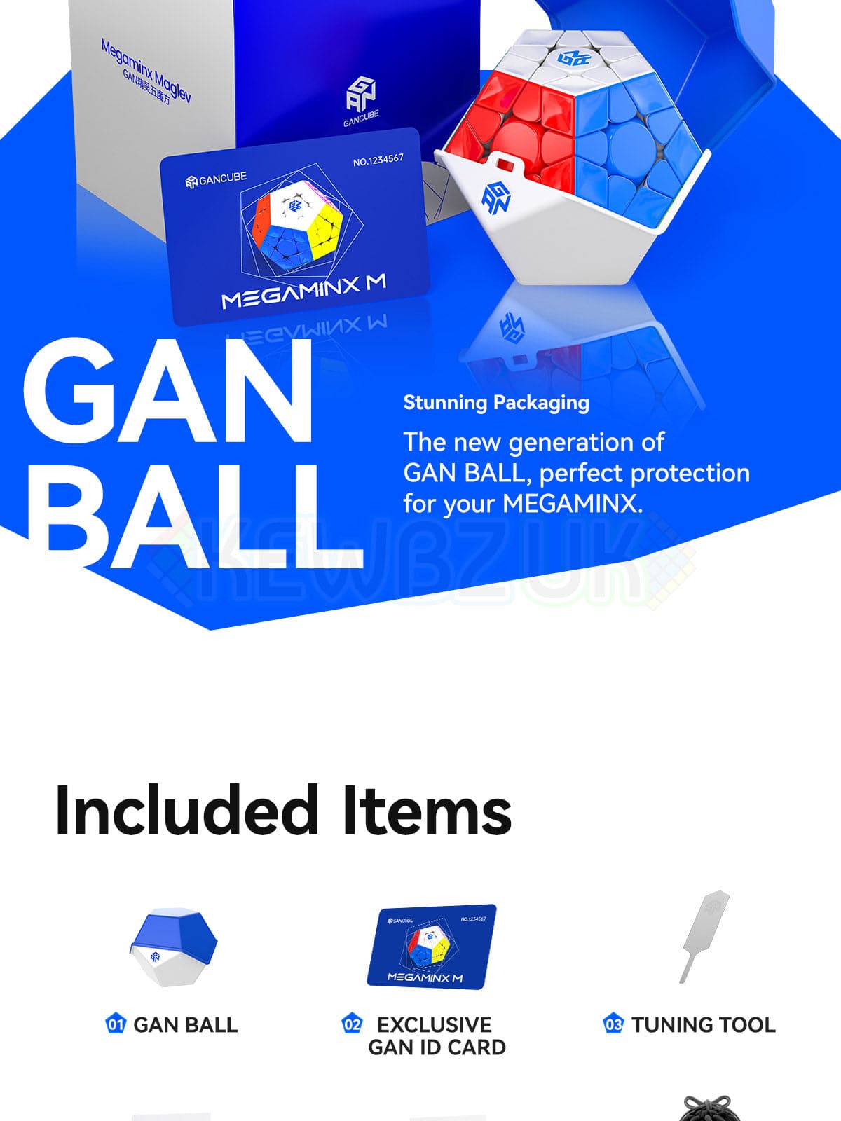 GAN Megaminx V2 (Magnétique, Maglev, UV, Ball-Core)