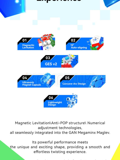 GAN Megaminx V2 (Magnétique, Maglev, Ball-Core)