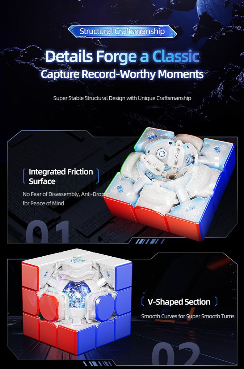 MoYu Super WeiLong V2 (20 aimants, Maglev, UV, Ball-Core)