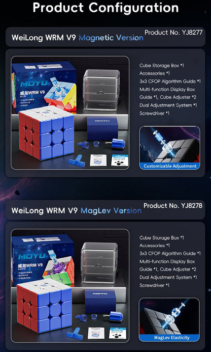 MoYu WeiLong WR M V9 (20 aimants, Maglev, UV, Ball-Core)