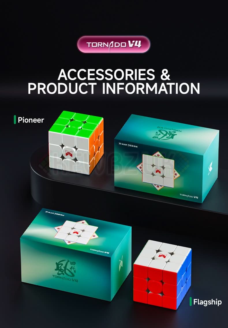 QiYi XMD 3x3 Tornado V4 Pioneer (Magnetic, Maglev, UV, Ball-Core)