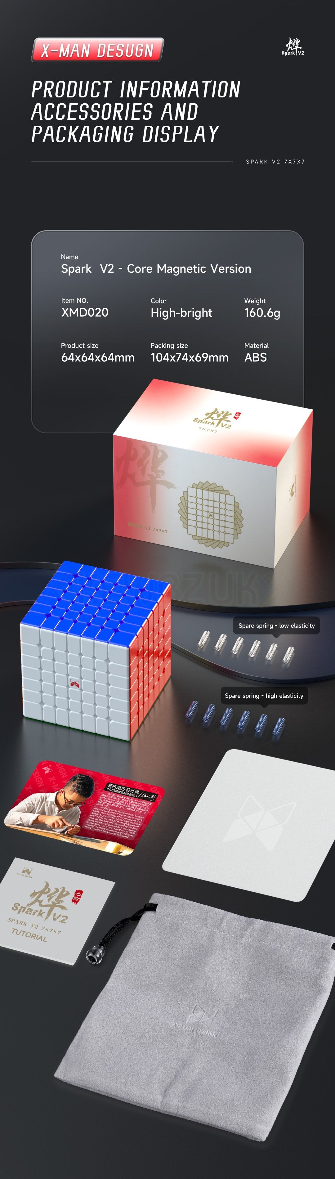 QiYi X-Man Spark 7x7 V2 (Magnétique, Ball-Core)