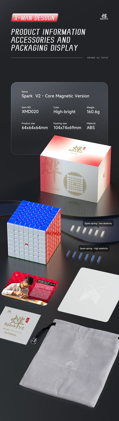 QiYi X-Man Spark 7x7 V2 (Magnétique, Ball-Core)