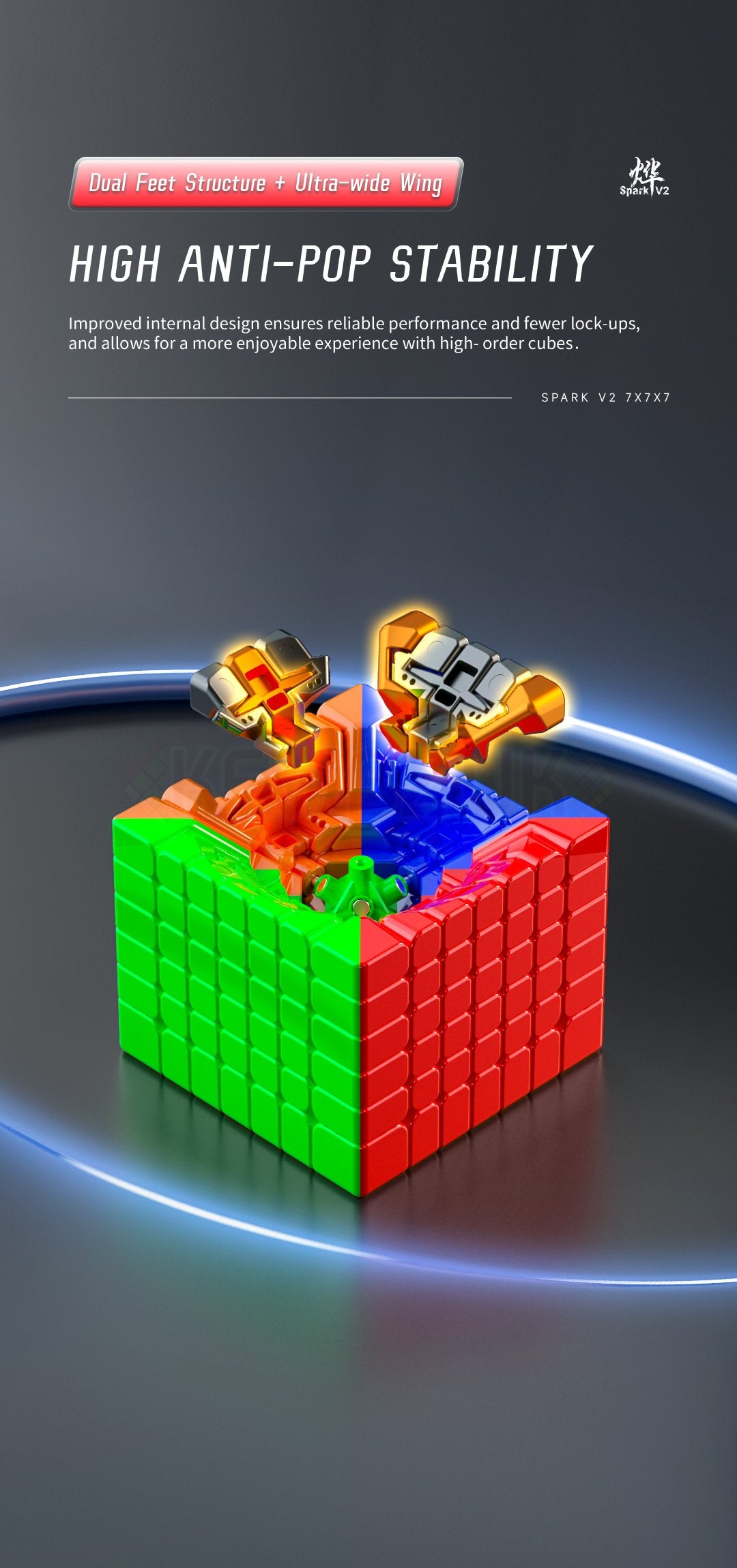 QiYi X-Man Spark 7x7 V2 (Magnétique, Ball-Core)