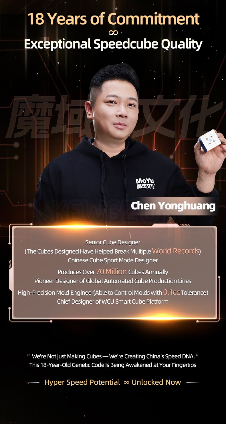 MoYu Super WeiLong V2 (18e anniversaire) (Magnétique, Maglev, UV, Ball-Core)