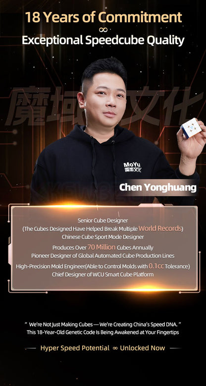 MoYu Super WeiLong V2 (18e anniversaire) (Magnétique, Maglev, UV, Ball-Core)