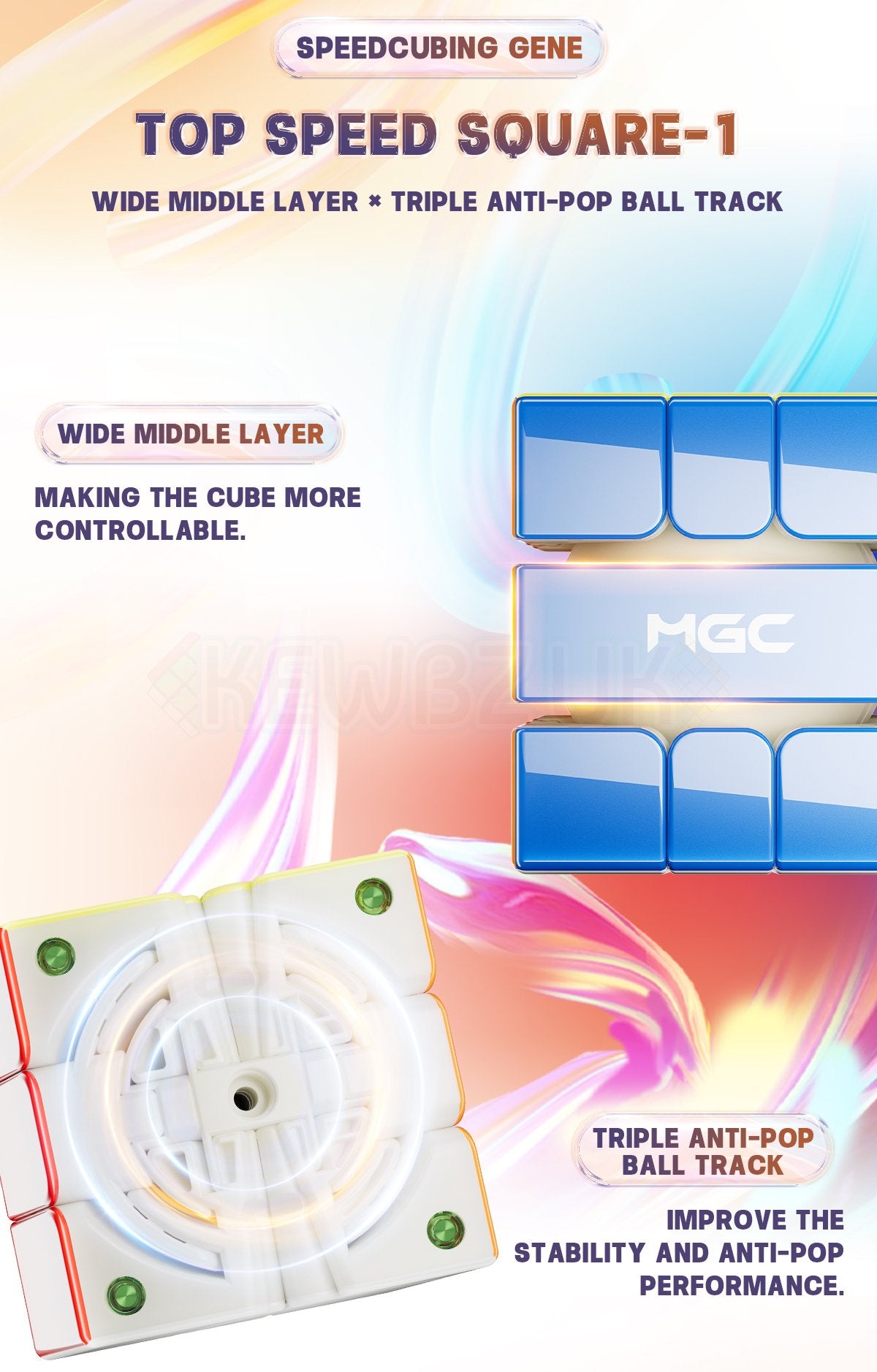 YJ MGC Square-1 V2 (Magnétique, Ball-Core, UV)