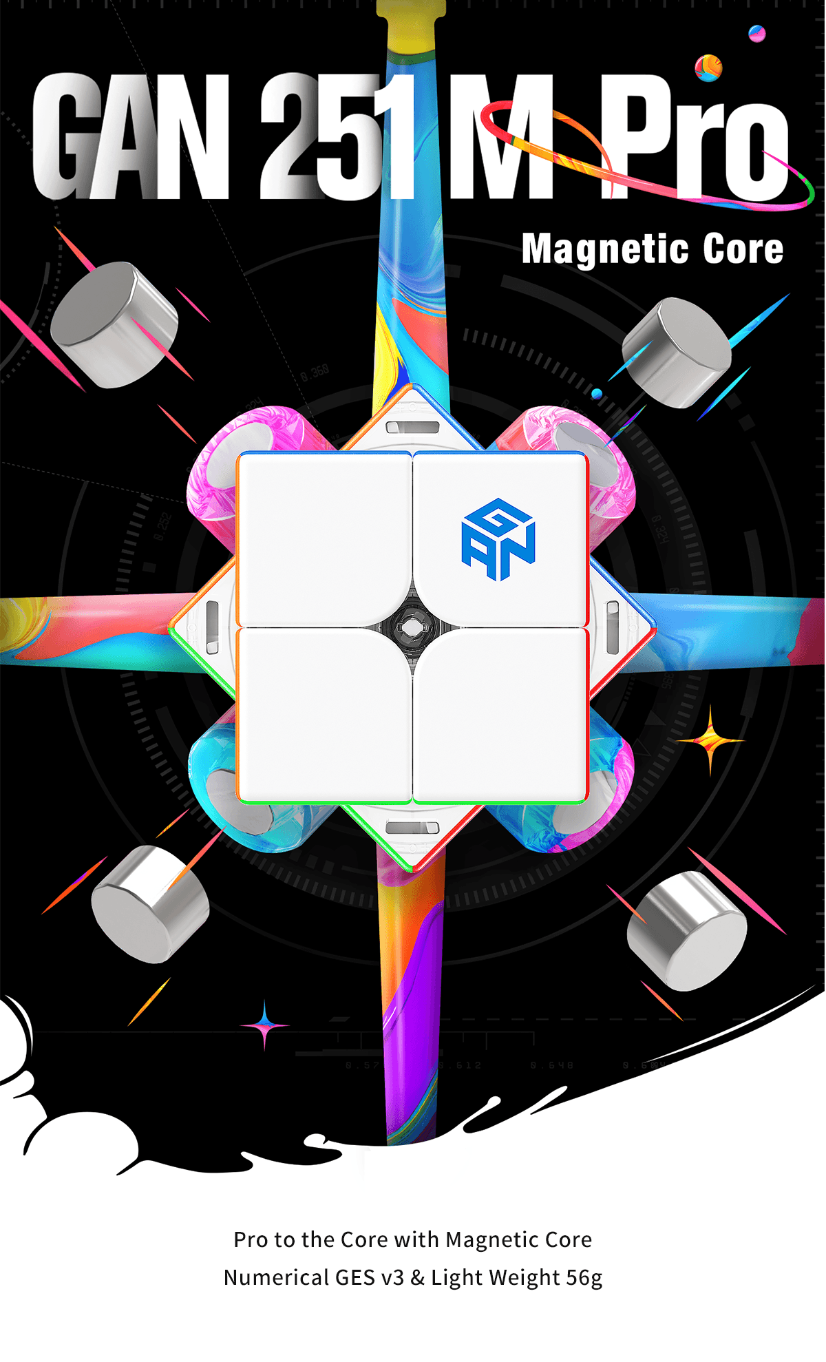 GAN 251 Pro (Magnétique, Ball-Core)